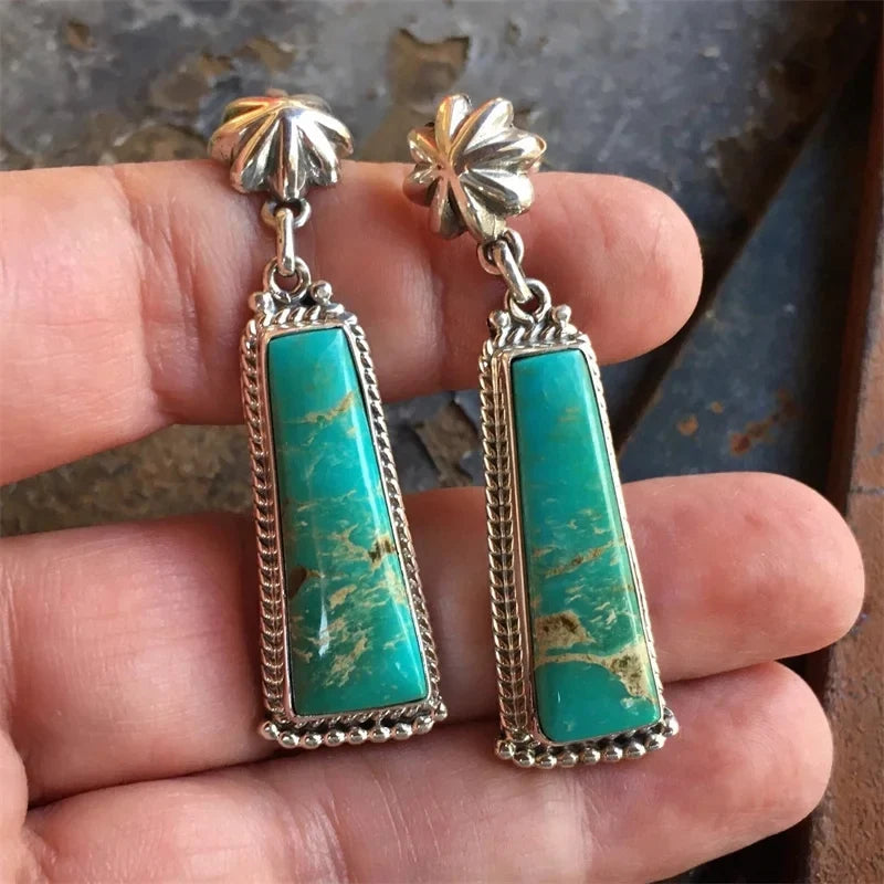 Serene Turquoise Dangle Earrings