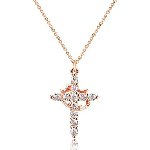 Crown & Cross Necklace