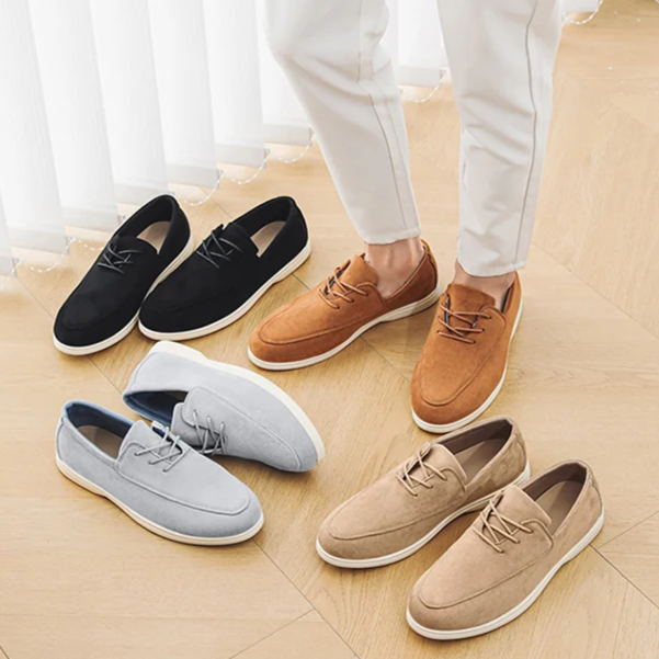 Lennon Suede Lace-up Loafers