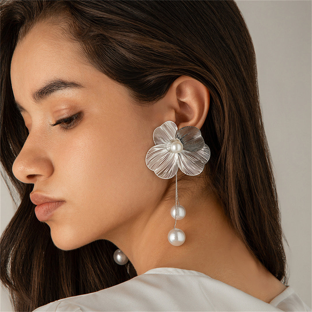 Flora Pearl Drop Earrings