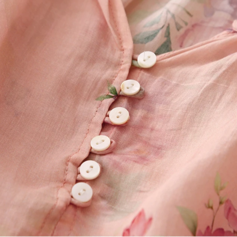 Amara Floral Linen Blouse