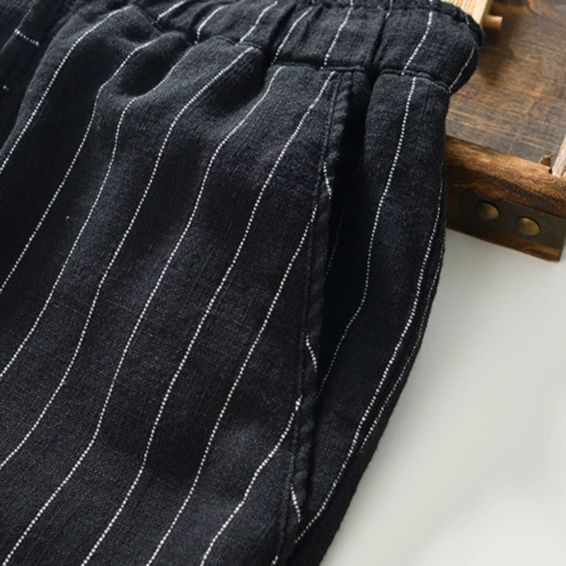 Rowan Striped Linen Shorts