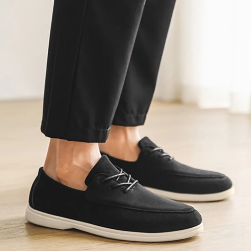 Lennon Suede Lace-up Loafers