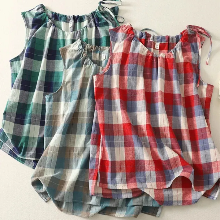 Mira Checkered Top