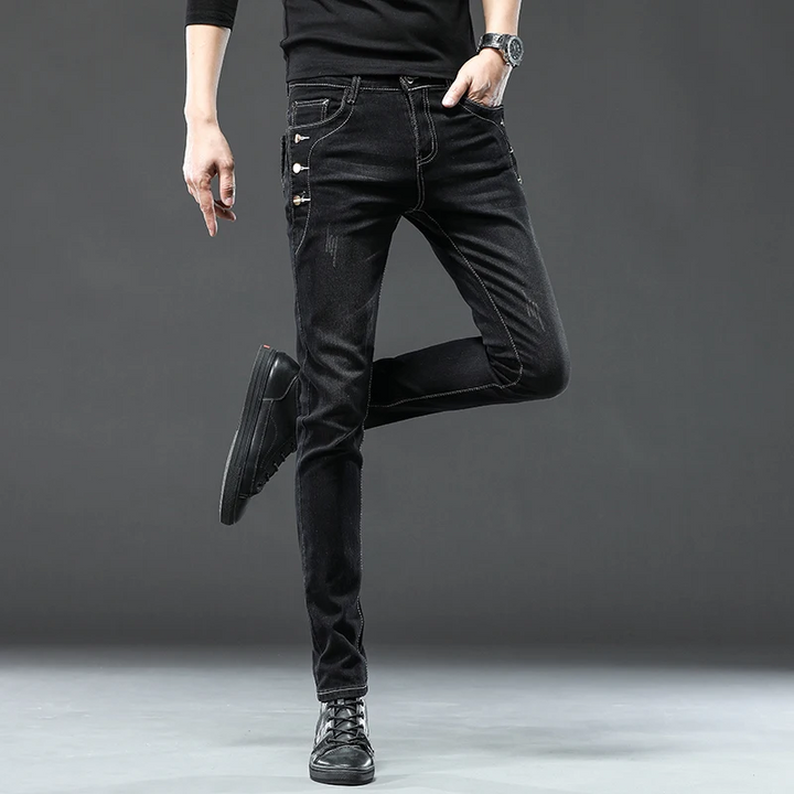 Soren Button Skinny Jeans