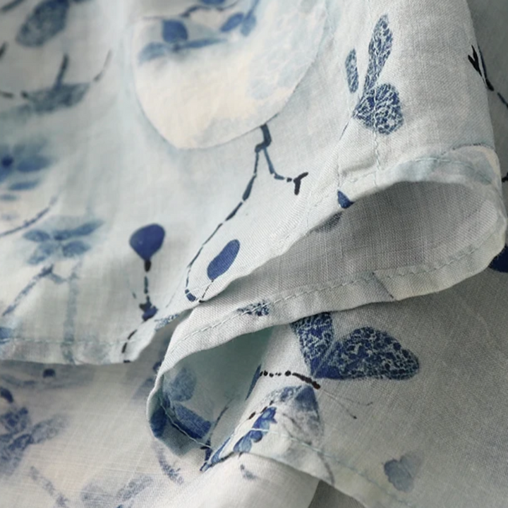 Amara Floral Linen Blouse