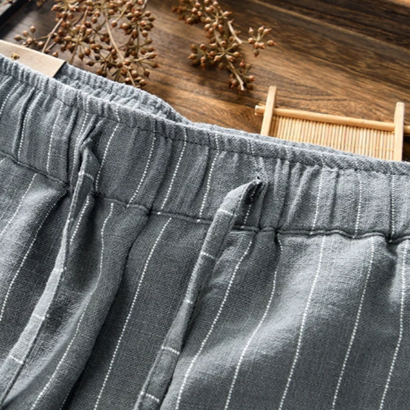 Rowan Striped Linen Shorts