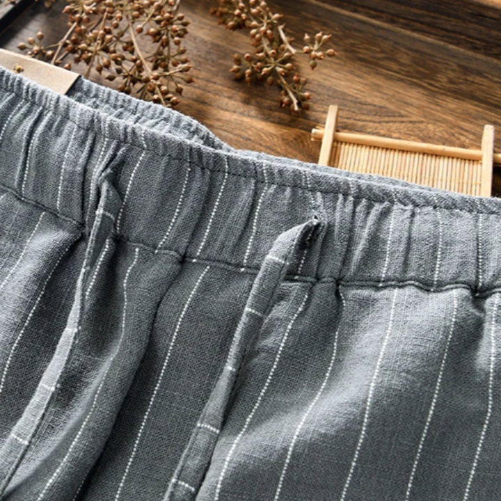 Rowan Striped Linen Shorts