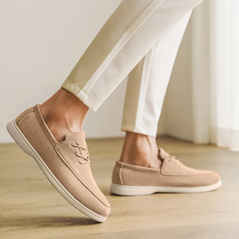 Lennon Suede Lace-up Loafers