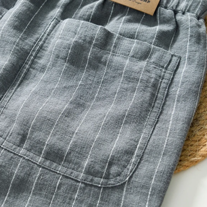 Rowan Striped Linen Shorts