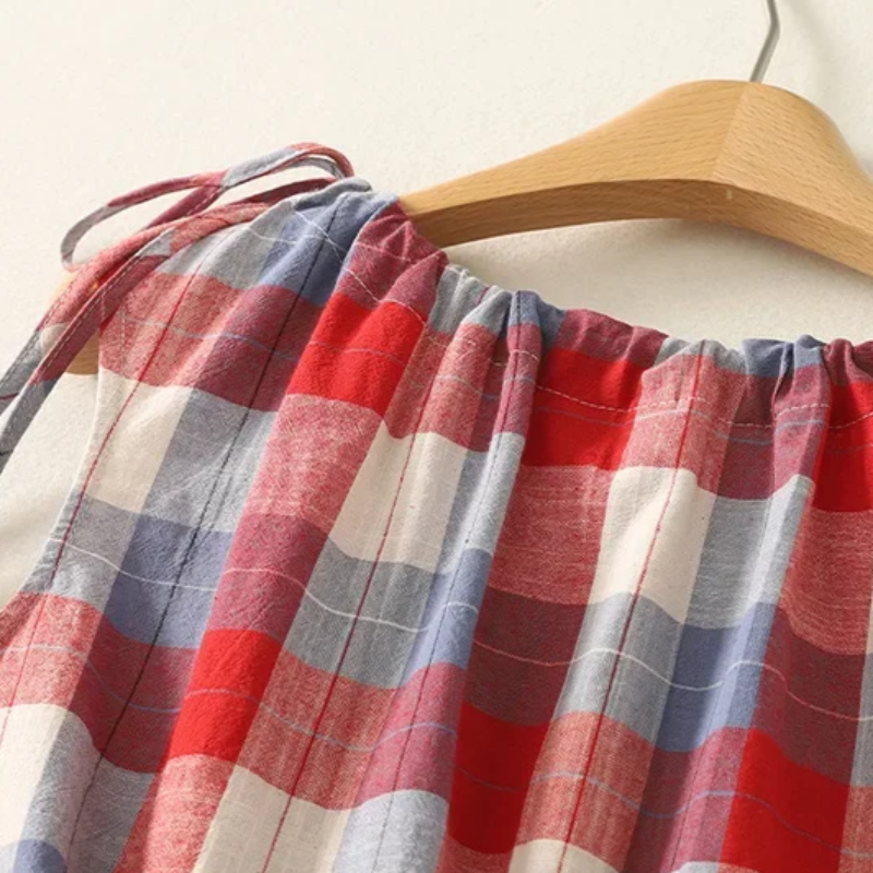 Mira Checkered Top