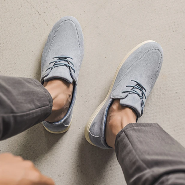 Lennon Suede Lace-up Loafers