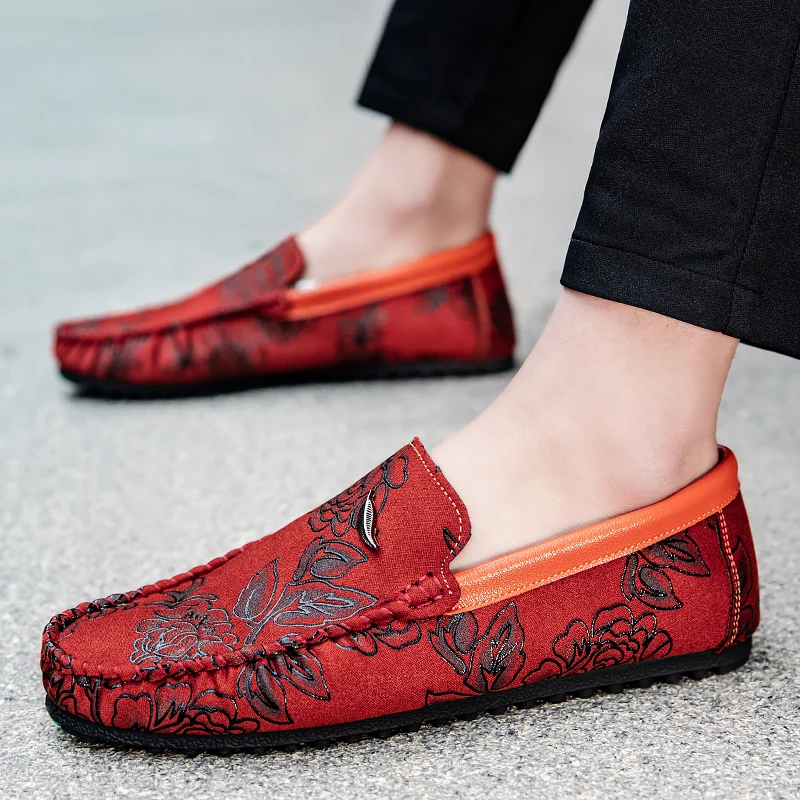 Elio Floral Leather Loafers