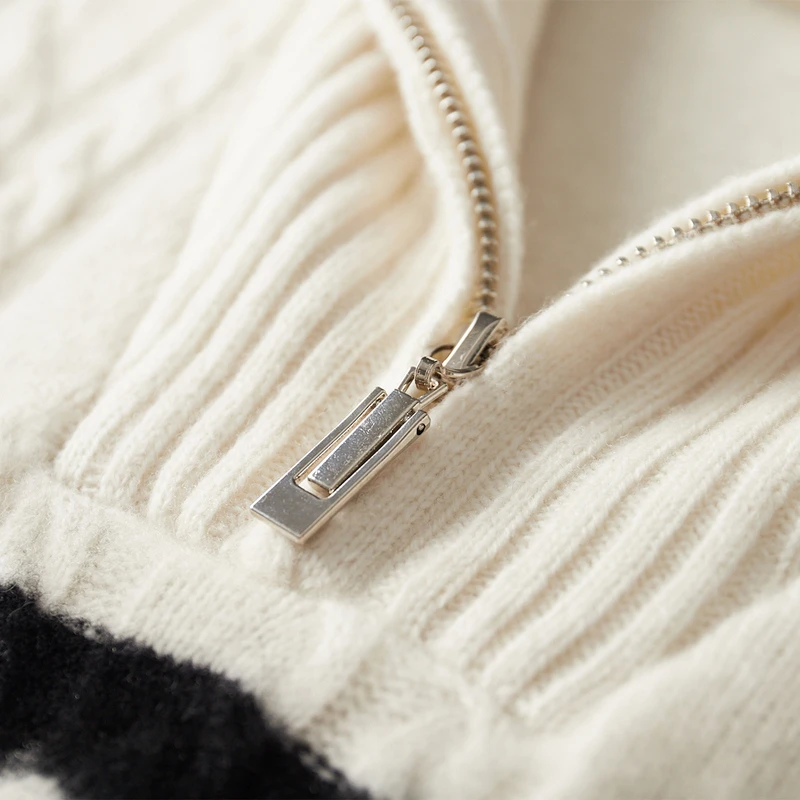 Pure Merino Wool Half-Zip Sweater