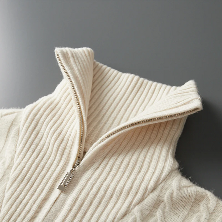 Pure Merino Wool Half-Zip Sweater