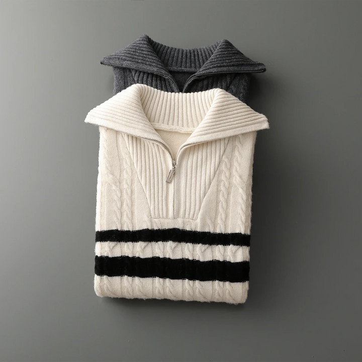 Pure Merino Wool Half-Zip Sweater