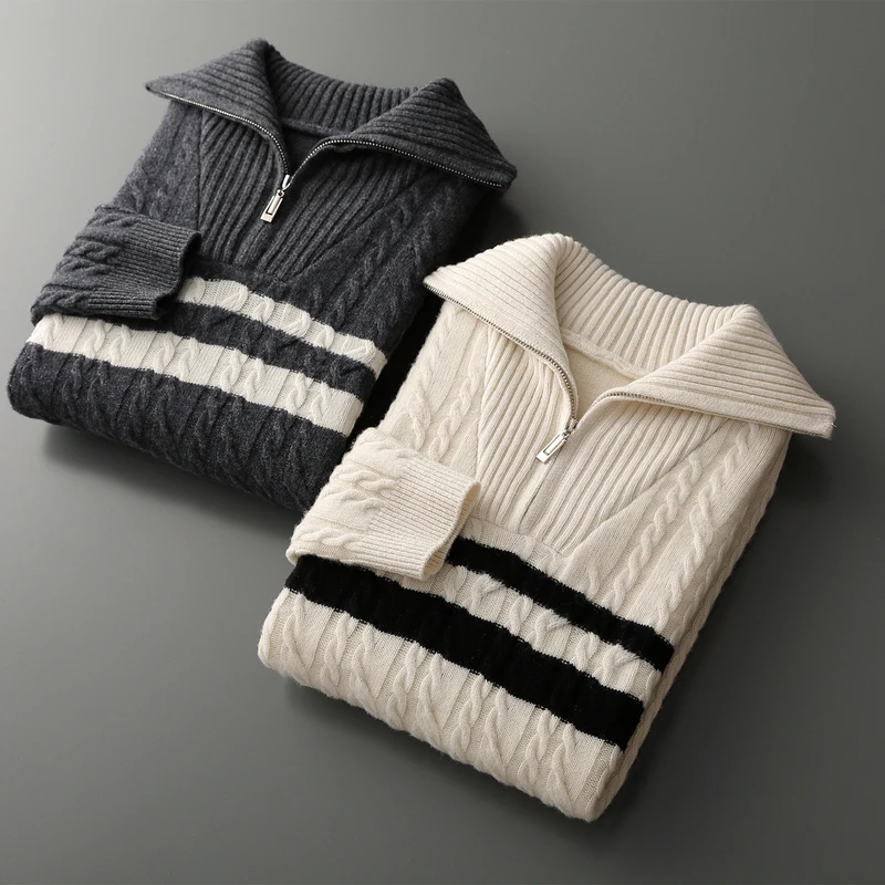 Pure Merino Wool Half-Zip Sweater