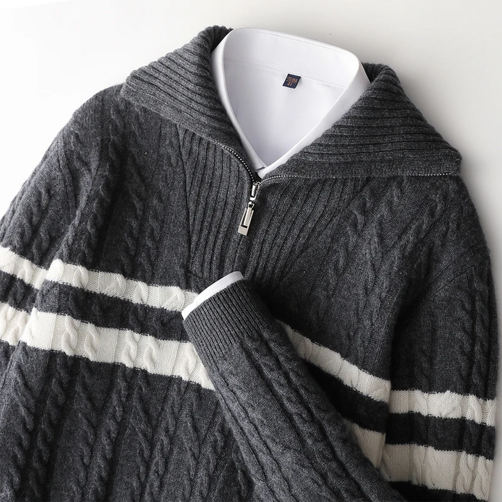 Pure Merino Wool Half-Zip Sweater