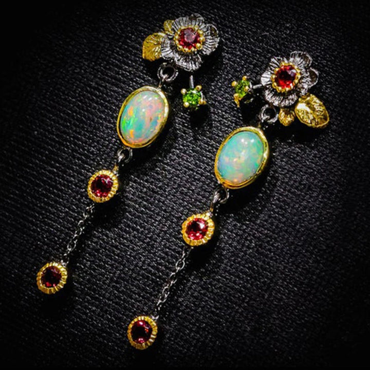 Flora Bloom Tassel Earrings