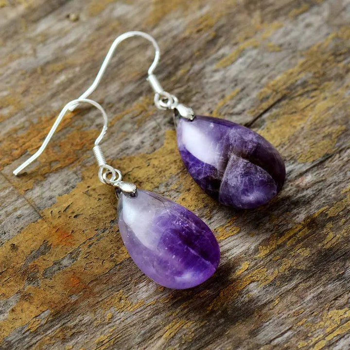 Lunara Amethyst Teardrop Earrings