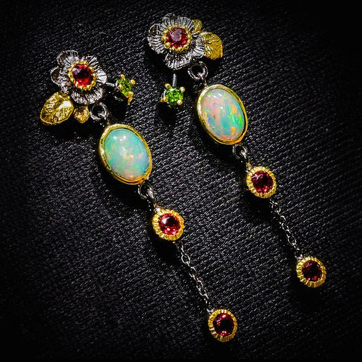 Flora Bloom Tassel Earrings