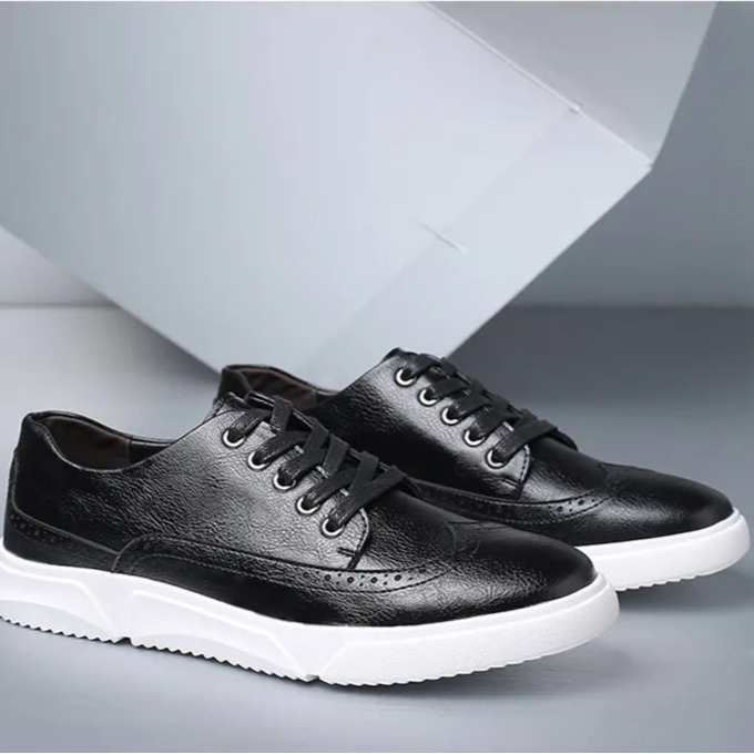 Alpha Brogue Leather Sneaker