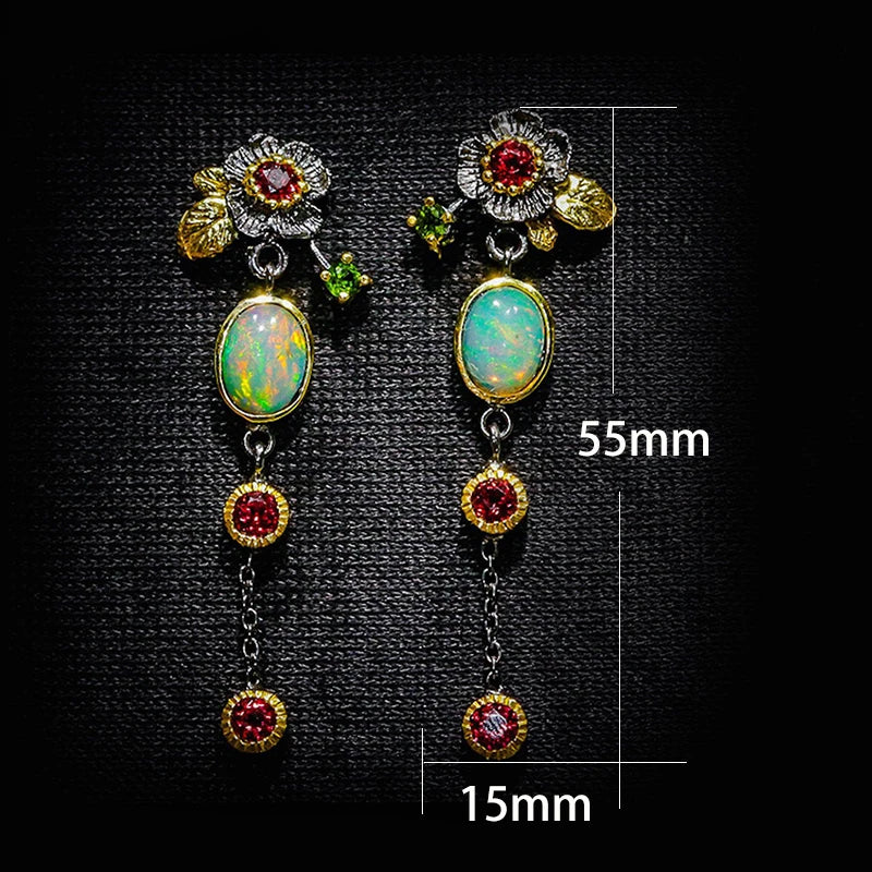 Flora Bloom Tassel Earrings