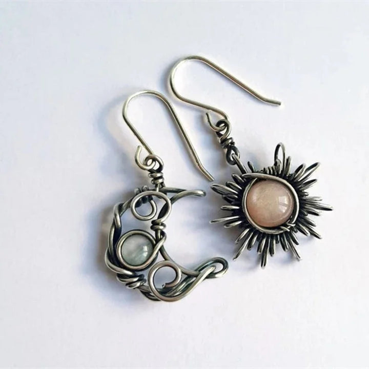 Moonlit Sunstone Dangle Earrings