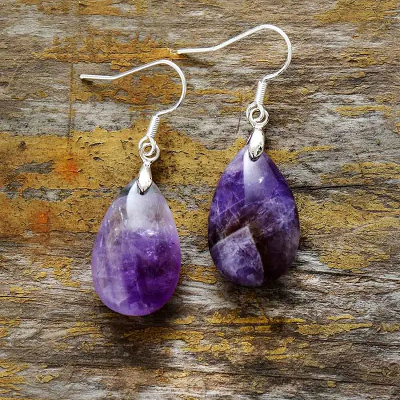 Lunara Amethyst Teardrop Earrings
