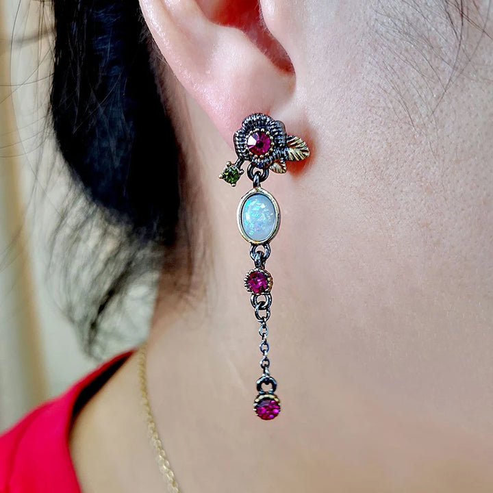 Flora Bloom Tassel Earrings