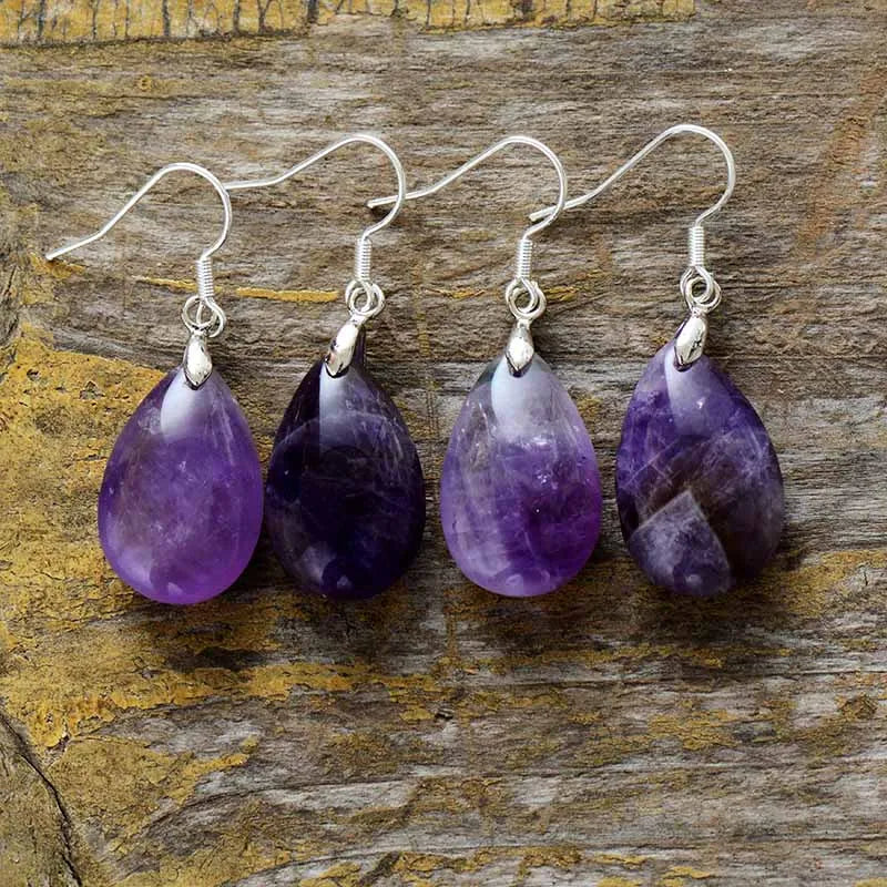 Lunara Amethyst Teardrop Earrings