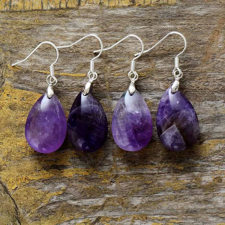 Lunara Amethyst Teardrop Earrings