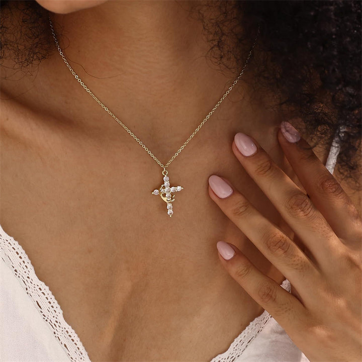 Crown & Cross Necklace