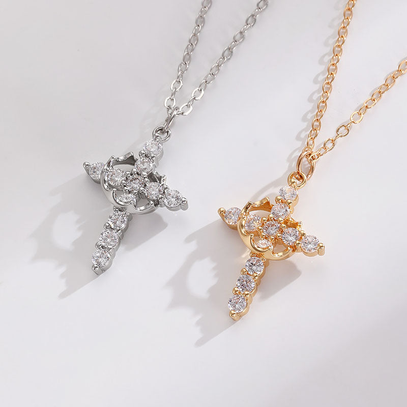 Crown & Cross Necklace