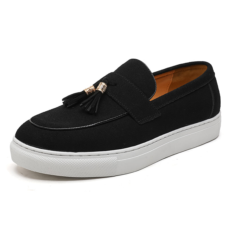 Suede Leather Tassel Loafers