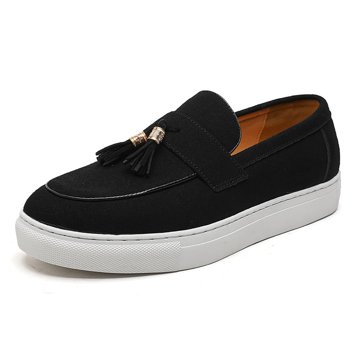 Suede Leather Tassel Loafers