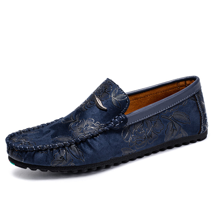 Elio Floral Leather Loafers