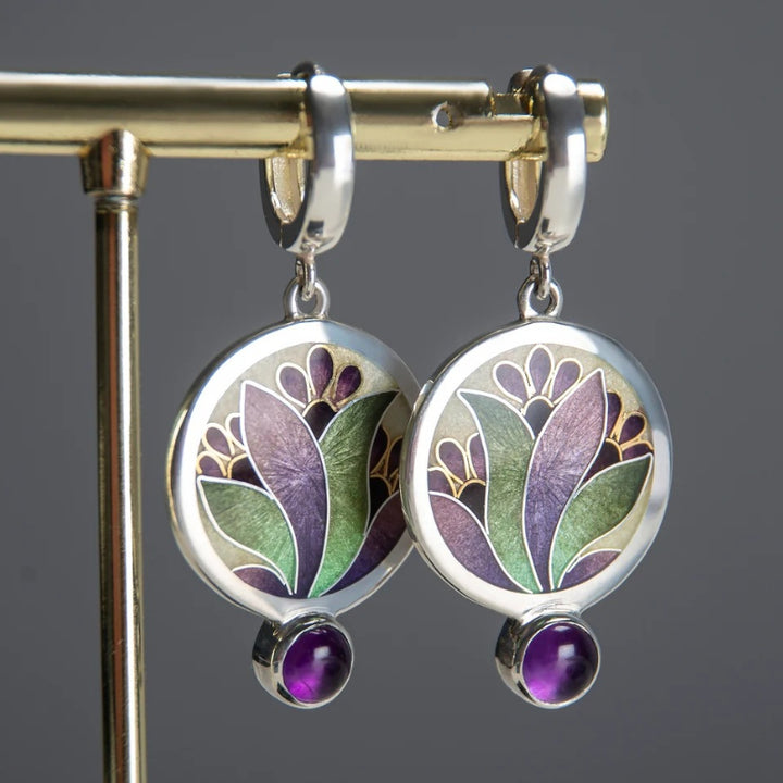 Ethereal Amethyst Bloom Earrings