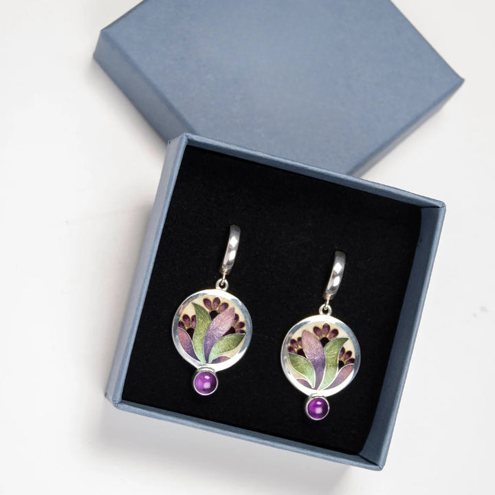 Ethereal Amethyst Bloom Earrings