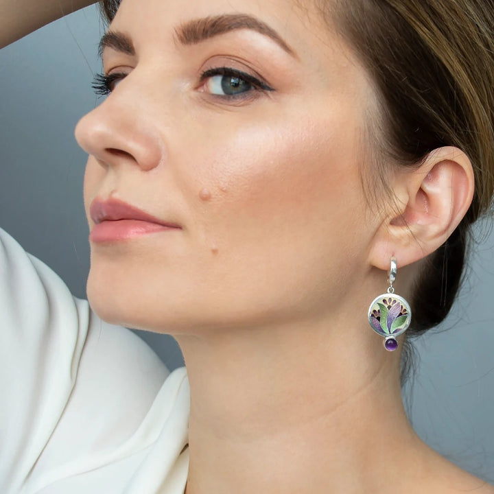 Ethereal Amethyst Bloom Earrings