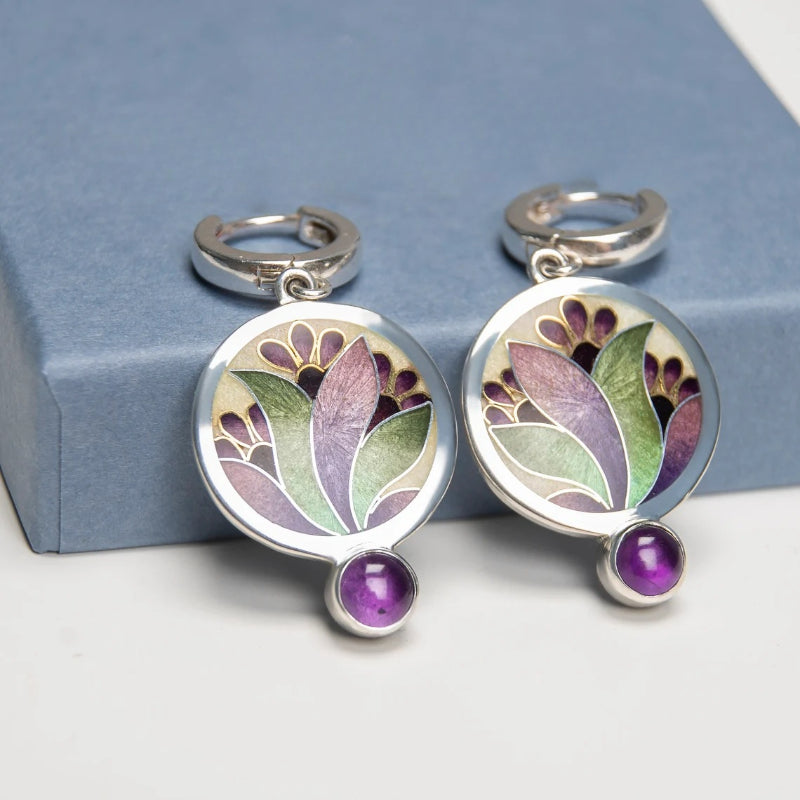 Ethereal Amethyst Bloom Earrings