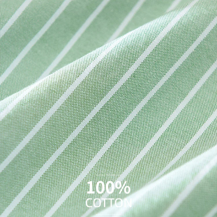 Cotton Stripe Button Up Shirt