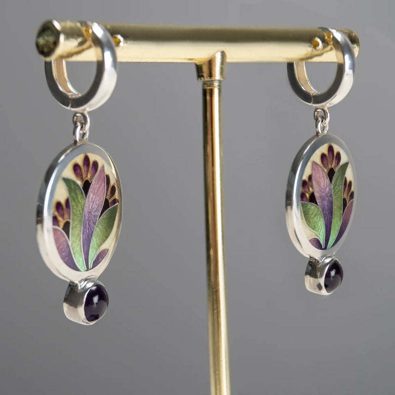 Ethereal Amethyst Bloom Earrings