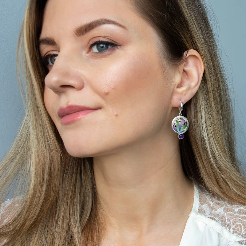 Ethereal Amethyst Bloom Earrings