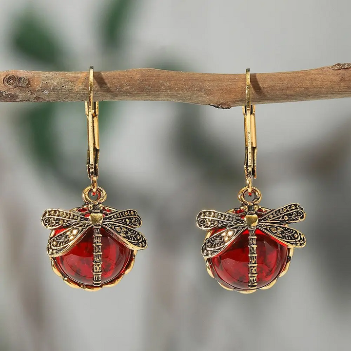 Liora Vintage Dragonfly Earrings
