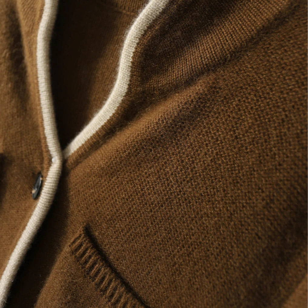 Oriana Two-Tone Knit Cardigan