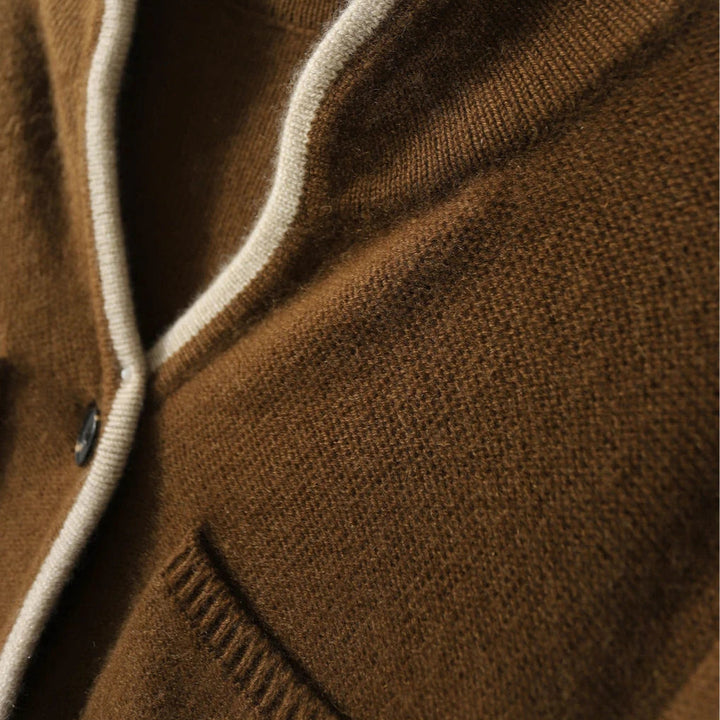 Oriana Two-Tone Knit Cardigan