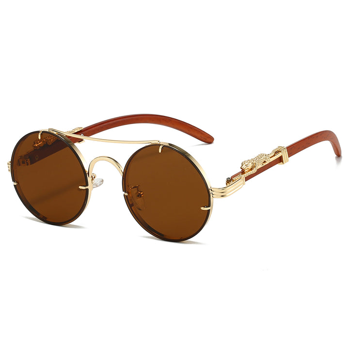 Velar Gold Round Sunglasses