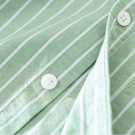 Cotton Stripe Button Up Shirt