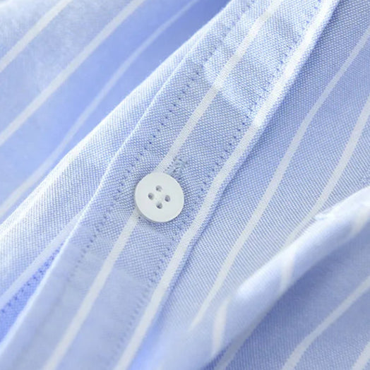 Cotton Stripe Button Up Shirt